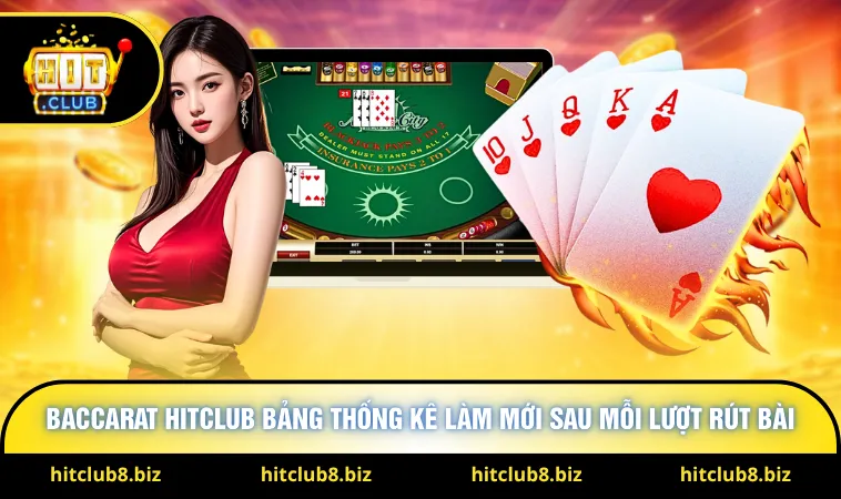 Baccarat Hitclub bảng thống kê làm mới sau mỗi lượt rút bài